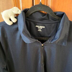 Collard T quarter zip blue